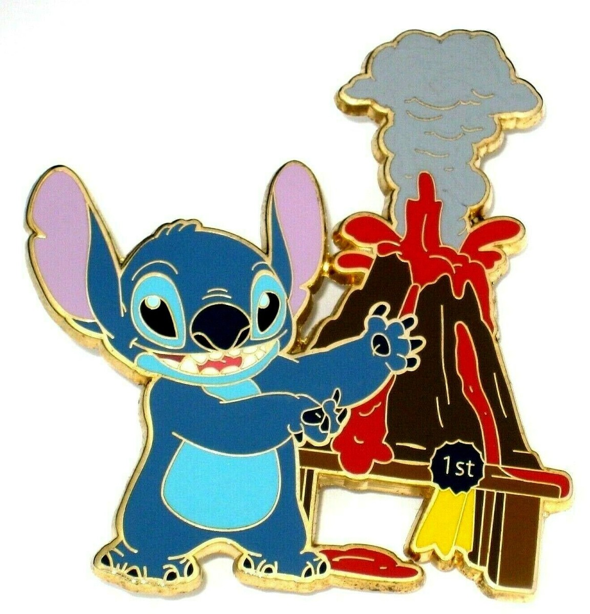 LE100【非売品】2006年スティッチ ピンバッジ　ディズニー　Disney LE 100 Disney Pin✿ Stitch Science Fair Volcano 1st Place