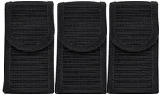 PACK OF THREE BLACK NYLON SHEATHS TO FIT MOST FOLDING KNIVES UP TO 4", SH256X3