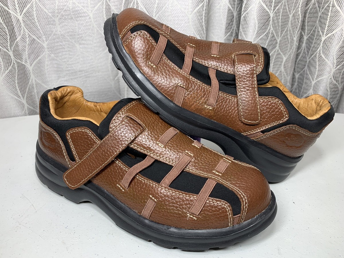 Comfort Brown Leather Shoes Size US 9w Betty 3820 Closed Toe