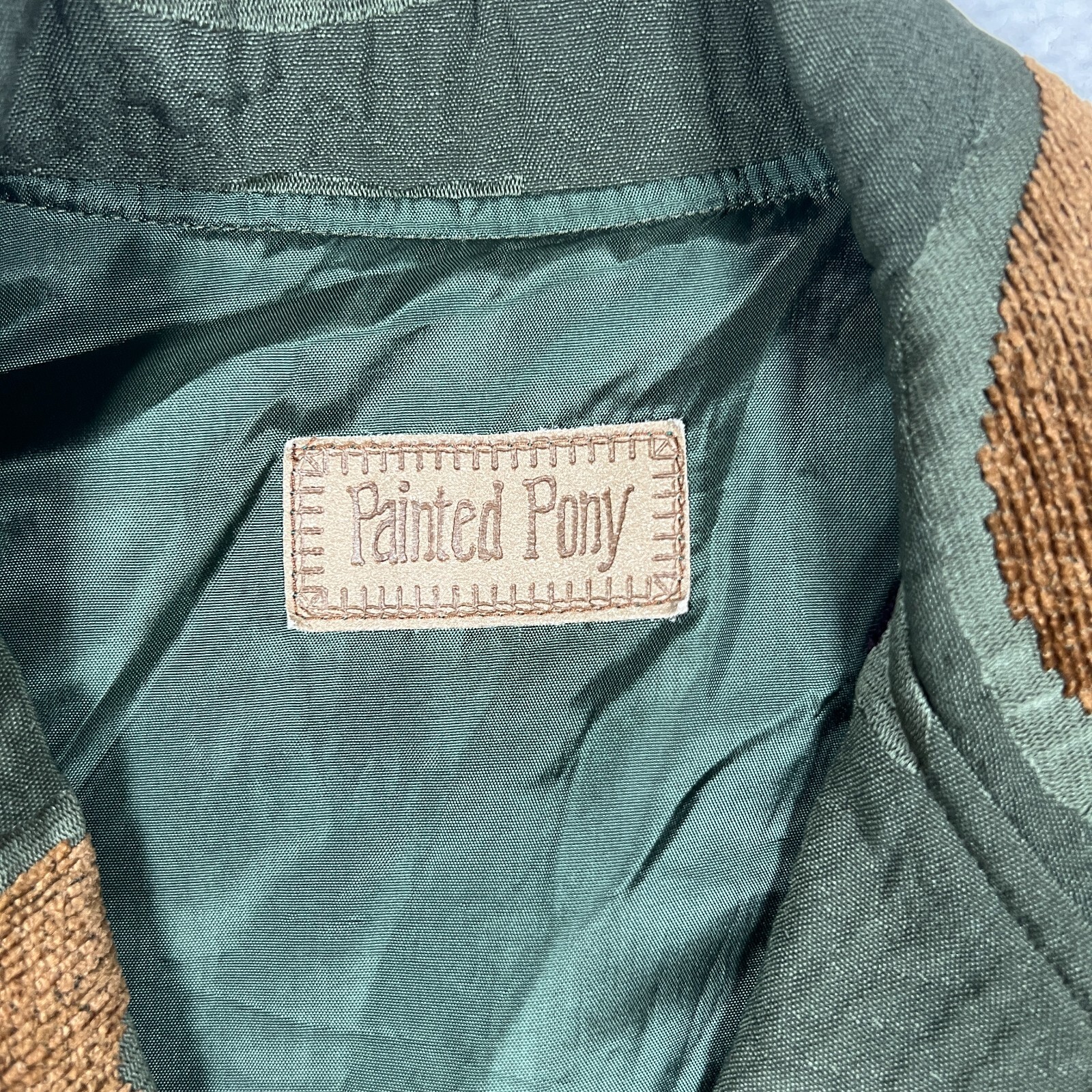 Blazer giacca arazzo donna pony dipinto floreale astratto boxy crop boho S?