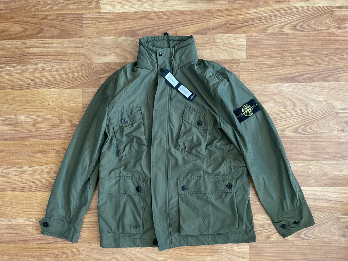 New Light Jacket STONE ISLAND MICRO REPS SIZE L Green Verde | eBay