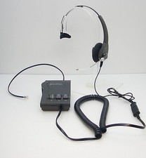 Plantronics H91 Encore Mono Voice Tube Headset Vista M22 Amplifier - Tested OK