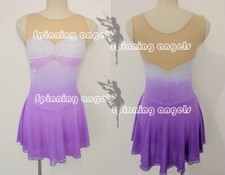 Ice Skating Figure skating Dress Gymnastics Costume purple dyeing