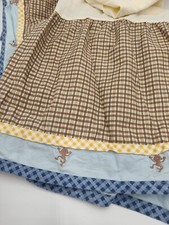 Cocalo Baby Monkey Brown Plaid Safari Jungle Dust Ruffle Crib Skirt Bedding