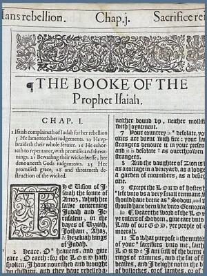 1611 King James Bible 1640 - Old Or New Testament Bible Page - Foto 4