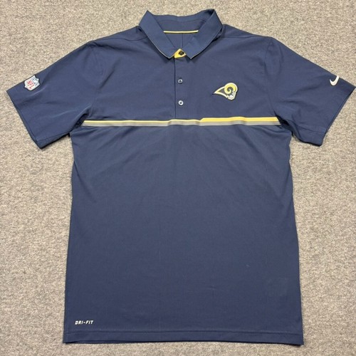 Los Angeles Rams Nike Poloshirt Herren M Blau OnField Apparel Performance NFL - Bild 1 von 14