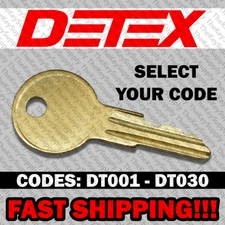 DETEX Replacement Key Cut to Code DT001 - DT030 For Alarm Battery Access Cover