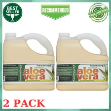 (2 Pack) Aloe Vera Juice, Original, 128 Fl Oz, Drink Pure Gel Organic Liquid