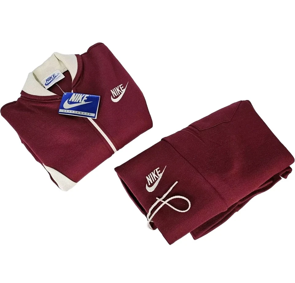 De Colección Años 80 Nike Traje de Pista Hombres L Chaqueta Pantalones Joggers Stock Muerto Nuevo de Lote Antiguo Hip Hop Correr DMC Foto 4 de 4