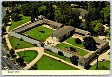 Arial View of Sutter's Fort, Sacramento, California - Postcard