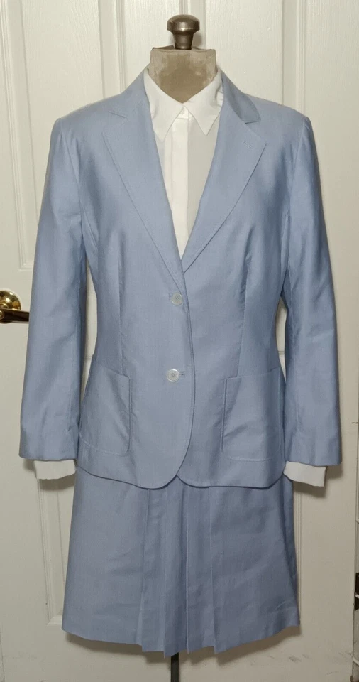 Костюм блейзер Brooks Brothers 346 2 шт. 12 коробок плиссированная юбка 8 с подкладкой Cupro женский - Изображение 2 из 4