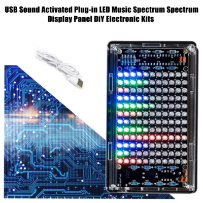 Leaning Solder Spectrum USB Mini Electronic Display Home Stereo Speaker DIY Kit