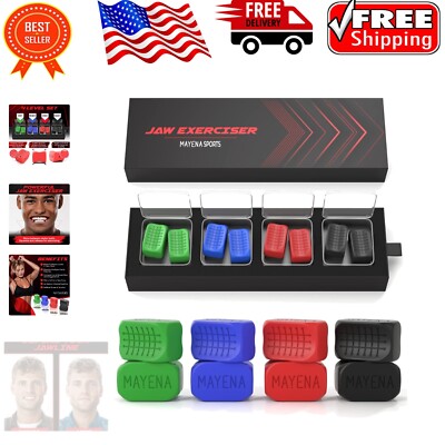 Mayena Jaw Exerciser Set | 4 Resistance Levels for Toning & Jawline Definition