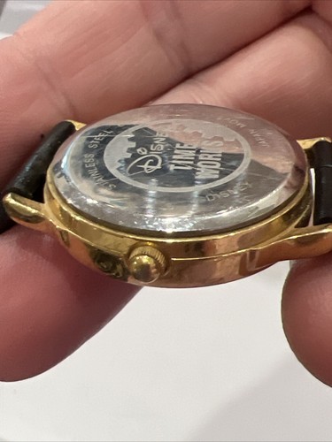 Disney Parks Authentic Womens Rotating Gold Mickey Analog Watch - Leather - Picture 10 of 21