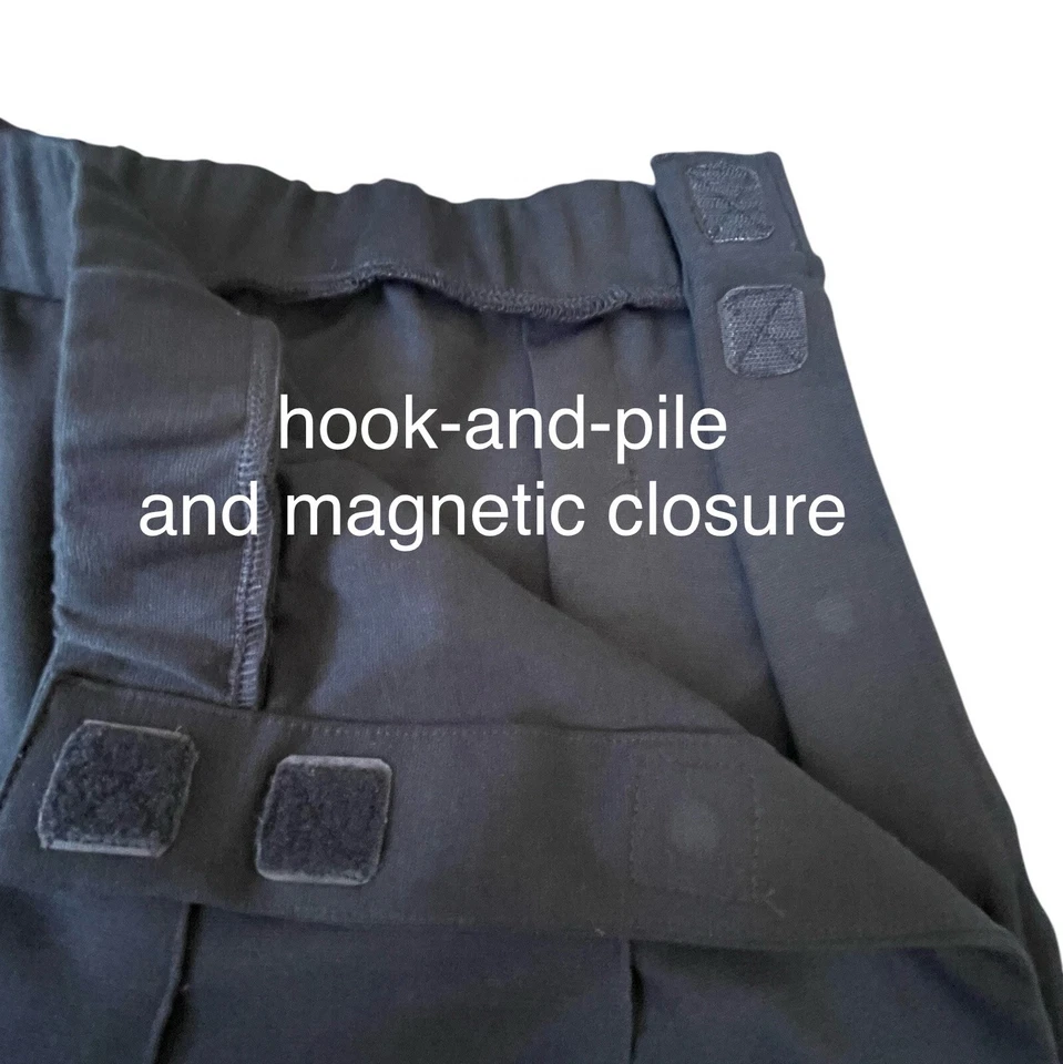 Falda adaptativa Lands' End para mujer talla 14 azul marino cierre magnético plisado Foto 3 de 4