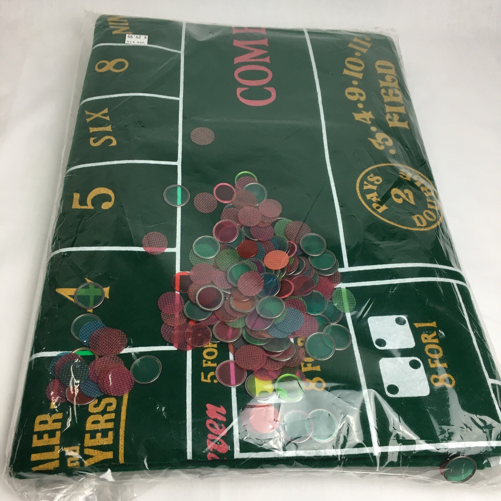 Craps Casino Game Felt Layout 36" x 72" with instructions (C2) eBay