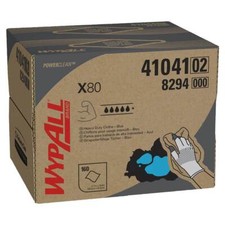 WypAll 41041 Industrial Wipes: X80, Brag Box & Double Top Box, Blue