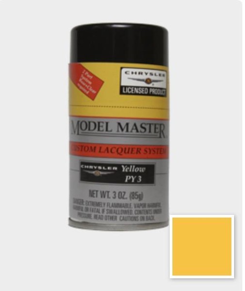 Testors CHRYSLER Yellow 3oz Spray Paint 28104 Tes28104 Testor for sale