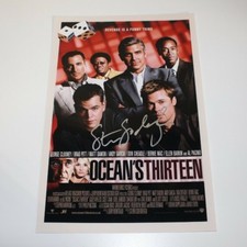 DIRECTOR STEVEN SODERBERGH SIGNED OCEAN'S THIRTEEN 12x18 MOVIE POSTER COA CAST