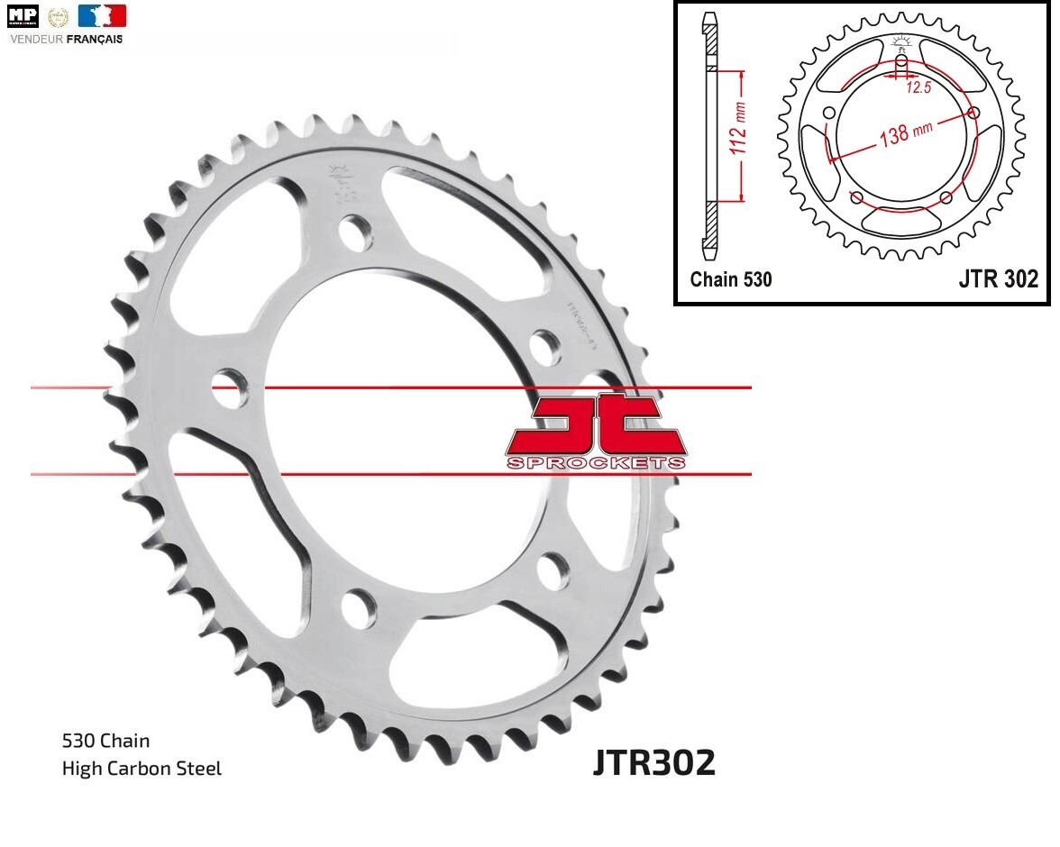 Couronne de transmission haut de gamme 41 dents pour Honda VTR CB
