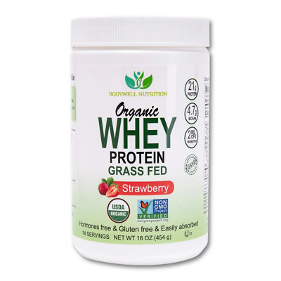 3lb Organic - Grass Fed Whey Protein Powder (Pack of 3)