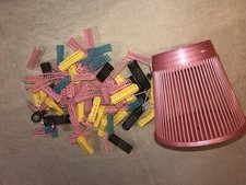 vintage lot of plastic CURLING Styling curlers rollers some w/ clips