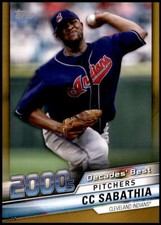 CC Sabathia 2020 Topps Decades Best 5x7 Gold #DB-79 10/10 Indians