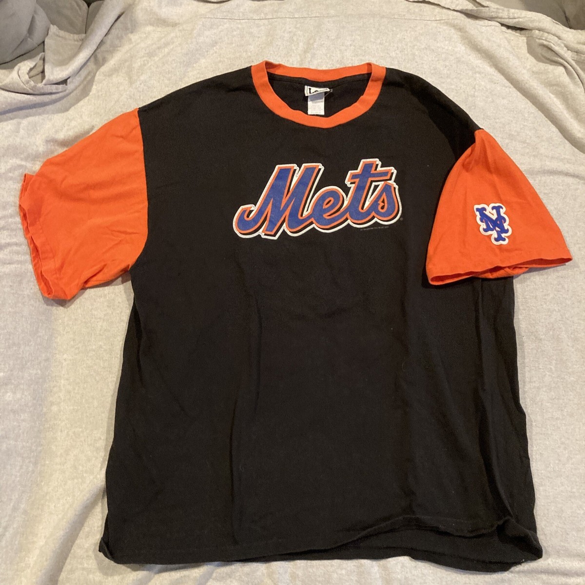 LEE SPORT MLBニューヨークメッツ　アメリカンシャツ　古着 VINTAGE - Lee Sports - New York Mets - Black/Orange Short