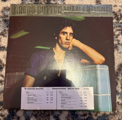 (USED) Greg Sutton - Soft as a Sidewalk - Promo Copy - Columbia VG+/VG+