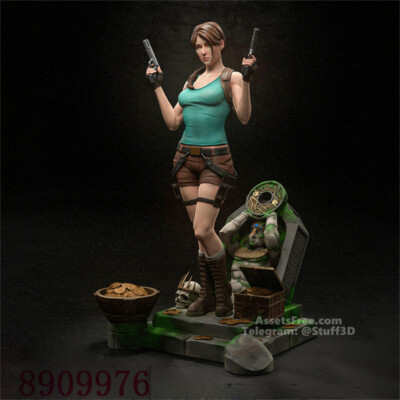 Lara Croft Tomb Raider 3D Printing Figure Unpainted Model GK Blank Kit New Stock