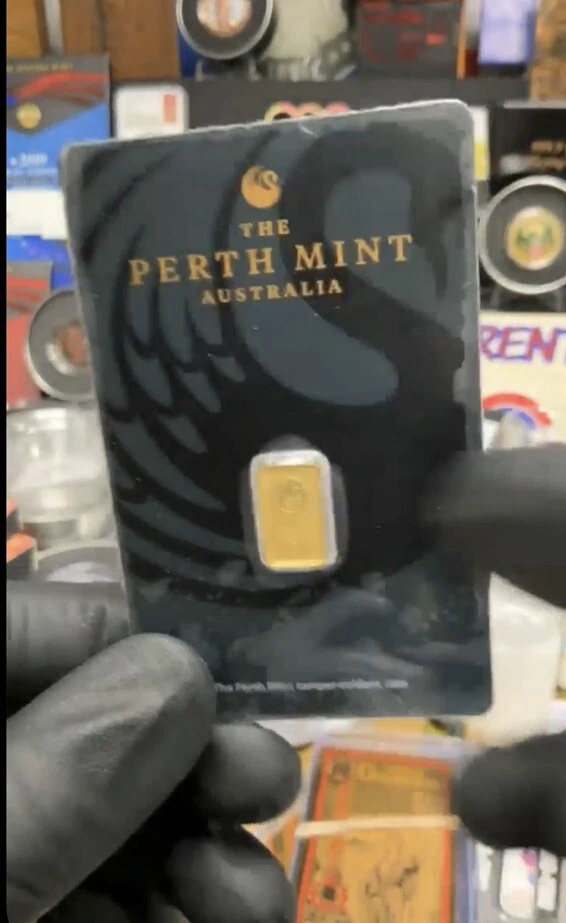 1 Gram 9999 Solid Gold Perth Mint Kangaroo Investor Ingot Bar Sealed Certified - Image 3 of 4