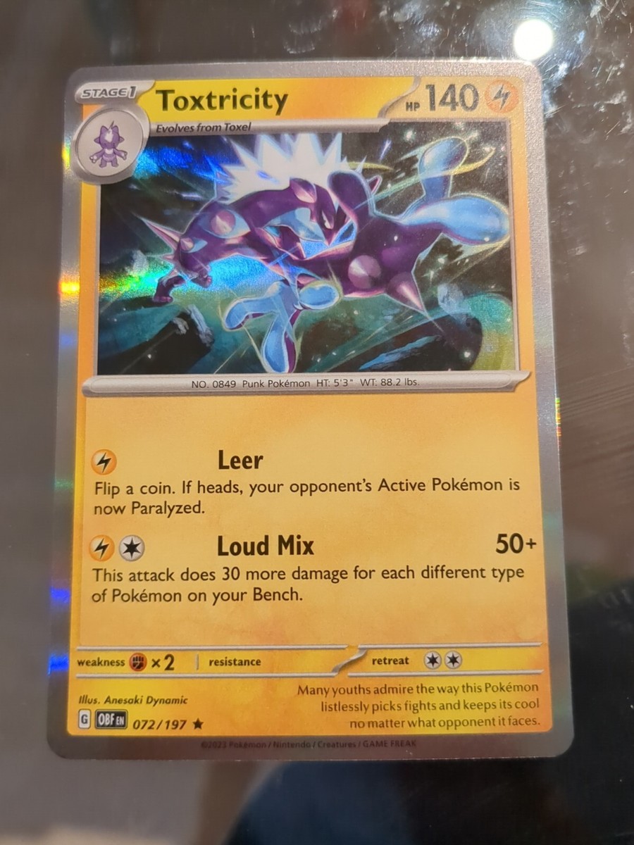 Toxtricity Pokémon Scarlet & Violet Obsidian Flames 072/197 Holo