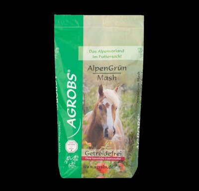 Agrobs PRE ALPIN AlpenGrün MASH 15 kg Pferdefutter ohne Getreide Verdauung Obst