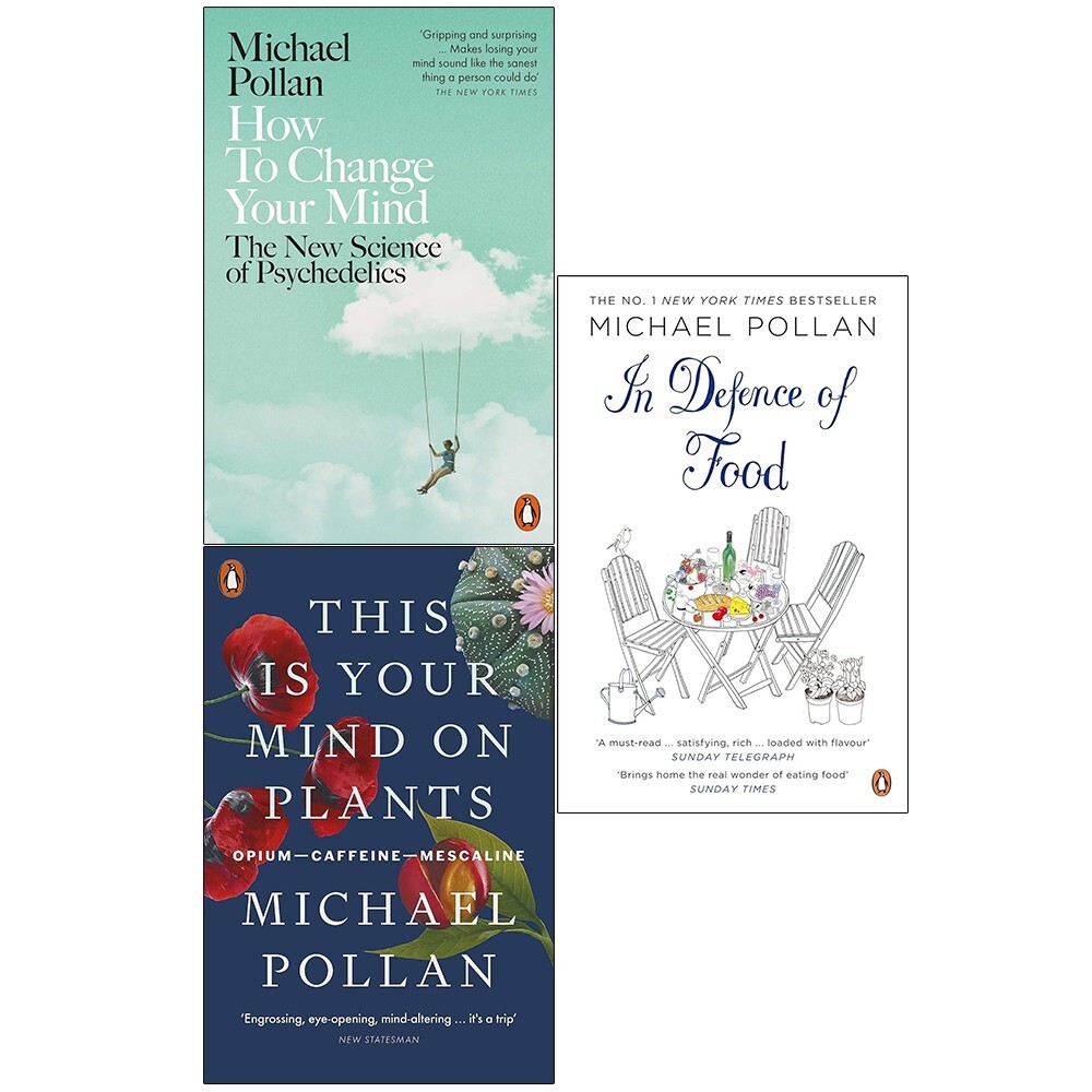 Michael Pollan Collection 3 Books Set (In Defence of Food & Change Your Mind)