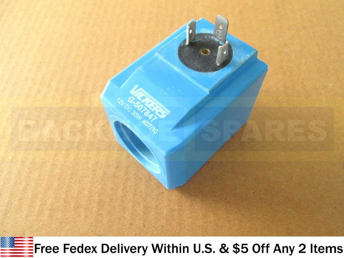 JCB PARTS - GENUINE VICKERS EATON SOLENOID COIL 3 PIN (PART NO. 25