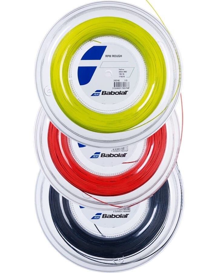 Rpm Rough BabolaT Tennis String - RPM ROUGH - 200M Reel - Multiple Colours | eBay