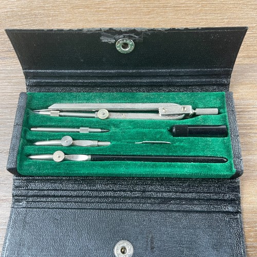 Vintage Geometric Compass Set Drafting Tools Made in Germany with Case