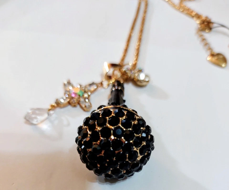 Collar y micrófono cruzado vintage Betsey Johnson You're A Rockstar Foto 3 de 4