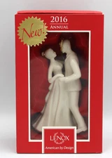 Lenox 2016 Bride and Groom Christmas Holiday Ornament NEW