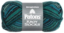Spinrite 243455-55718 Kroy Socks Yarn-Turquoise Stripes (6Pk)