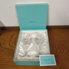 Tiffany wine glass Floret Pair Set with Box Crystal Tableware Gift