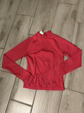 Gymshark Women  s Apex Seamless 1/4 Sour Pink Zip Pullover Size Small NEW
