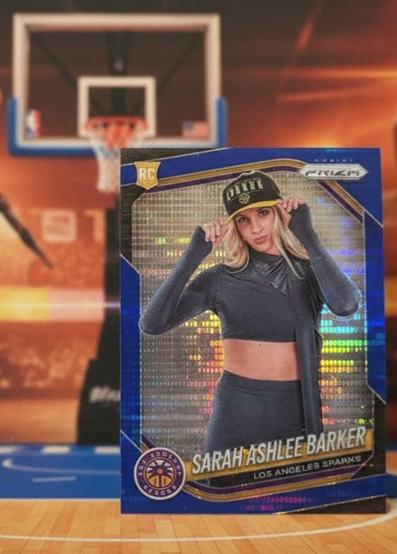 Sarah Ashlee Barker 2025 Panini Prizm WNBA #142 RC Blue pulsar Prizm /199 Sparks
