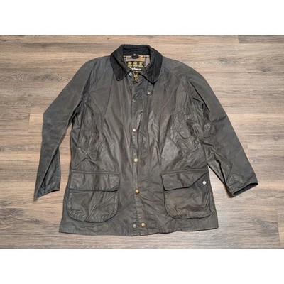 Barbour Bristol Wax Jacket Mens XL MWX0086NY92 AW18 Coat FLAWS