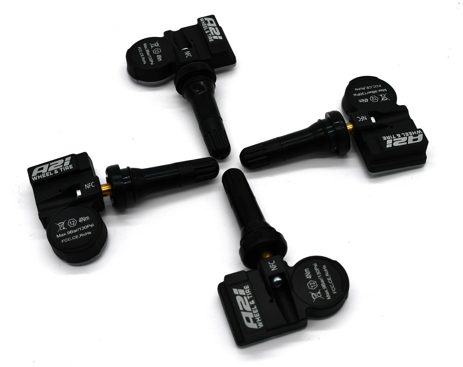 Set 4 TPMS Tire Pressure Sensors 433Mhz Rubber fits 07-15 Maserati Gran Sport Ca
