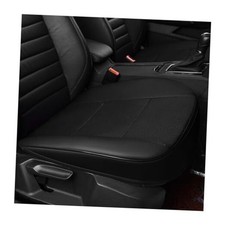 Car Seat Bottom Cover Pad, PU Leather Car Front Seat Protection Cover Black