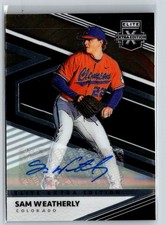 2020 Panini Elite Extra Edition #81 Sam Weatherly Opti-Chrome Signatures A08