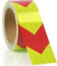 Red & Lime Arrow Reflective Tape Self-Adhesive Industrial Marking Tape