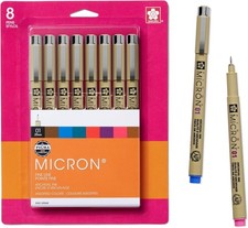Sakura Pigma Micron PN Pens, .45mm, Assorted Colors - Set of 8
