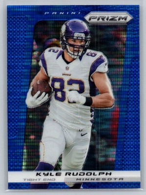 2013 Panini Prizm Prizms Blue Pulsar #125 Kyle Rudolph
